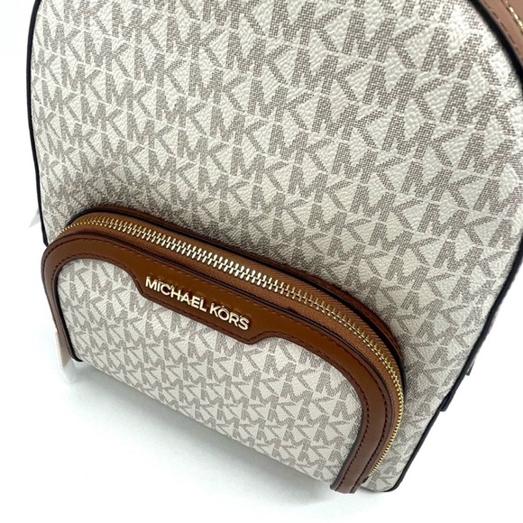 Michael Kors Medium Jaycee Zip Packet Backpack Vanilla - Picture 7 of 11